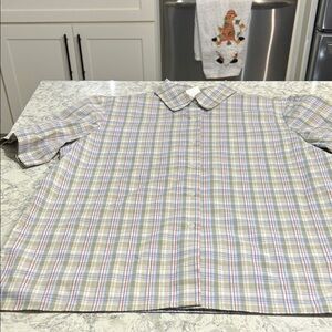 Vintage Southern Lady Short Sleeve Plaid Shirt